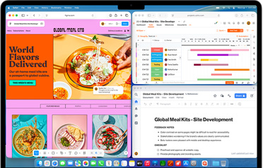 „MacBook Air“ ekrane atidarytos kelios programos