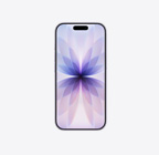 iPhone 17, önden dış görünüm, Lavanta renk, üst kısmın ortasında yer alan Dynamic Island