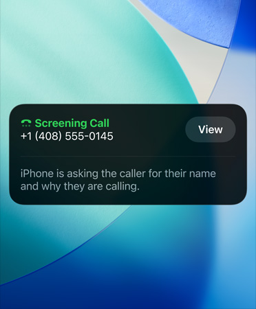 iPhone uygulamasında kullanılmakta olan Arama Filtreleme özelliği gösteriliyor